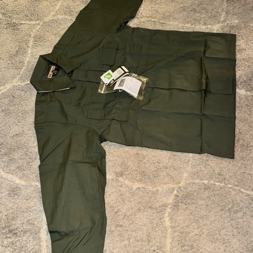 5.11 Tactical Tdu Green Long Sleeve Shirt Medium Military Police - Picture 6 of 11